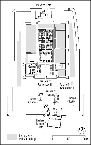 Plan von Medinet Habu