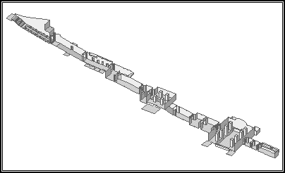 Isometrische Zeichnung von KV 11