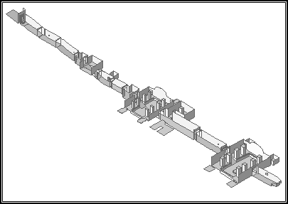 Isometrische Zeichnung von KV 14