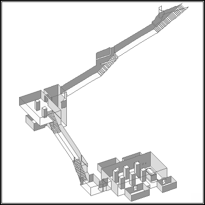 Isometrische Zeichnung von KV 43