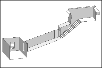 Isometrische Zeichnung von KV 55