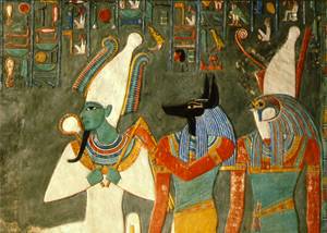 Osiris, Anubis und Horus