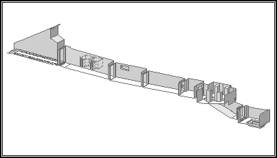 Isometrische Zeichnung des
    Grabs KV 6