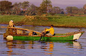Fischerboot auf dem Nil