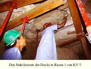 Stabilisierung der Decke