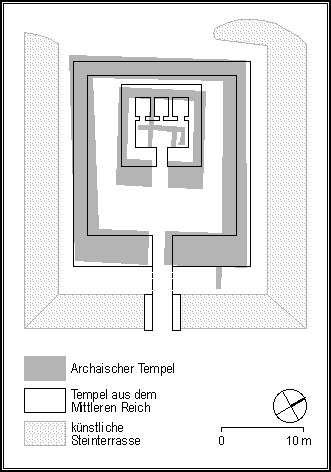 Plan des Tempels auf dem Thoth-Hügel